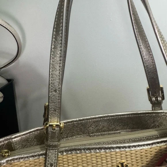 Tory Burch Raffia York Natural Straw Tote - Picture 8 of 13